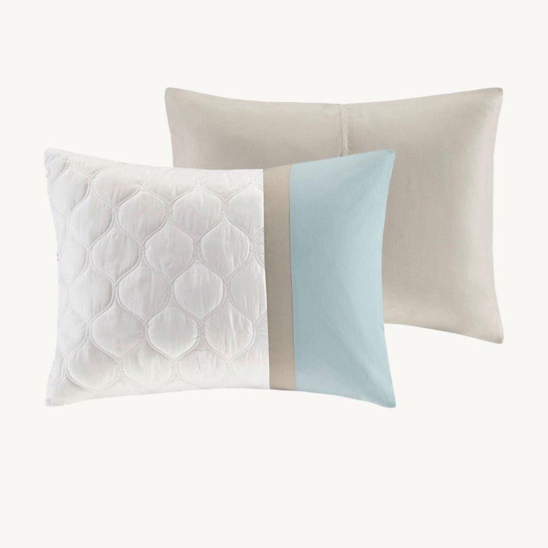 510 Design Shawnee Blue Medallion Comforter Set 8PC Seafoam - Quahog Bay Bedding