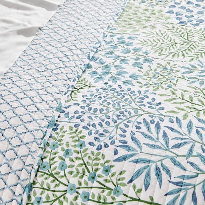 English Forest Cotton Quilt Set - Green - Quahog Bay Bedding