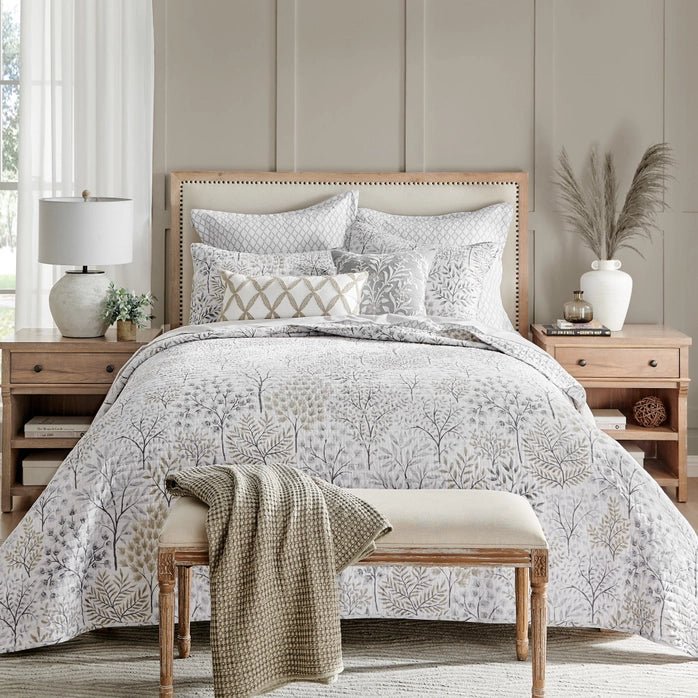 English Forest Cotton Quilt Set - Natural - Quahog Bay Bedding