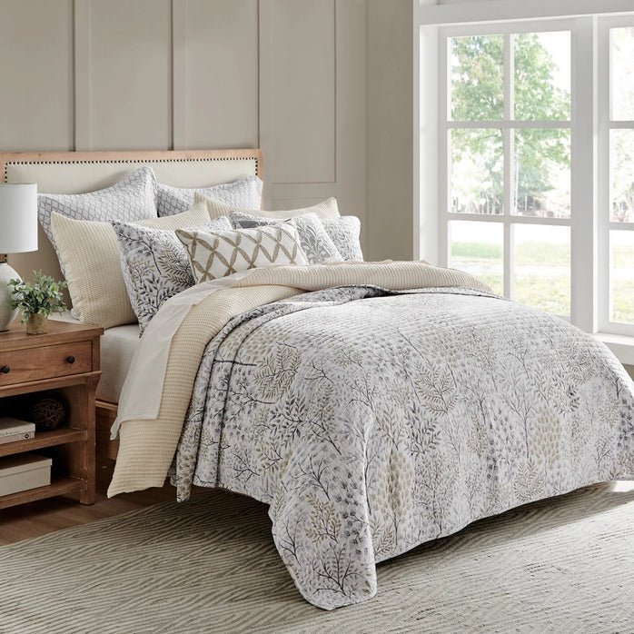 English Forest Cotton Quilt Set - Natural - Quahog Bay Bedding
