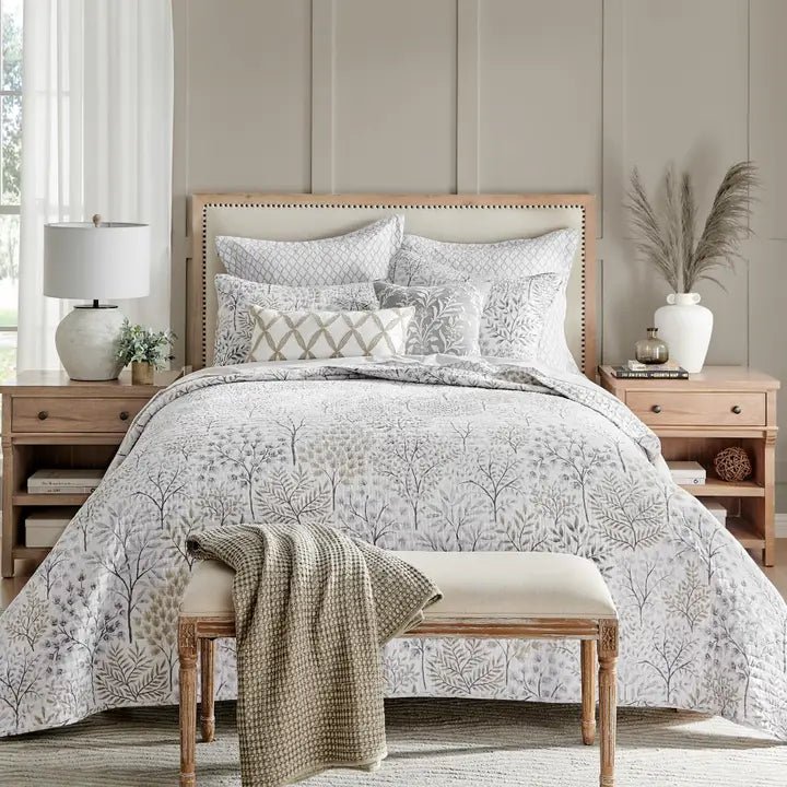 English Forest Cotton Quilt Set - Natural - Quahog Bay Bedding
