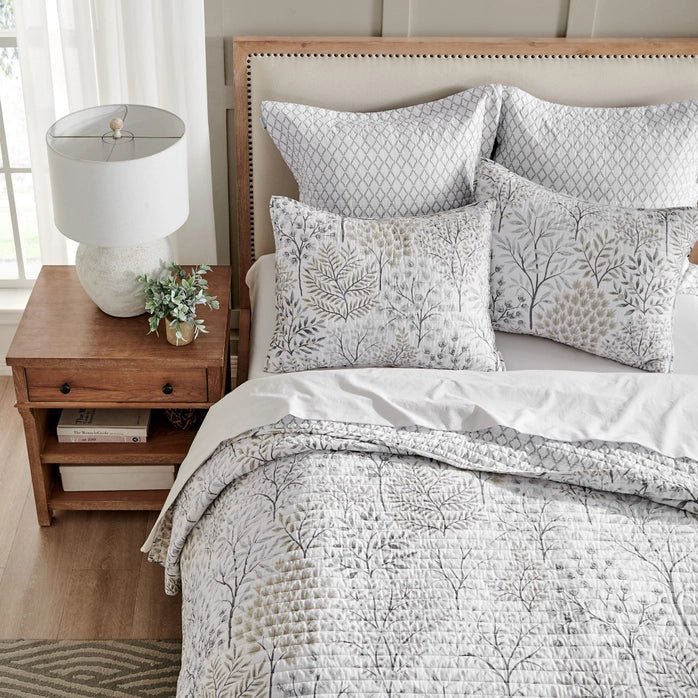 English Forest Cotton Quilt Set - Natural - Quahog Bay Bedding