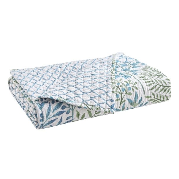 English Forest Quilted Throw - Green - Quahog Bay Bedding