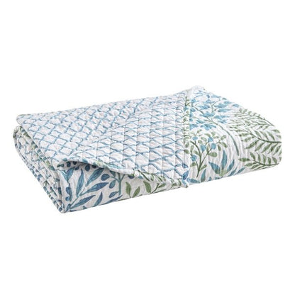 English Forest Quilted Throw - Green - Quahog Bay Bedding