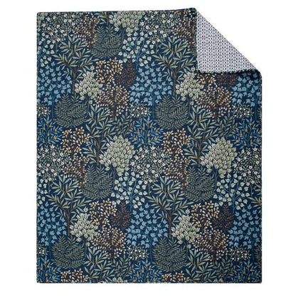 English Forest Quilted Throw - Navy - Quahog Bay Bedding