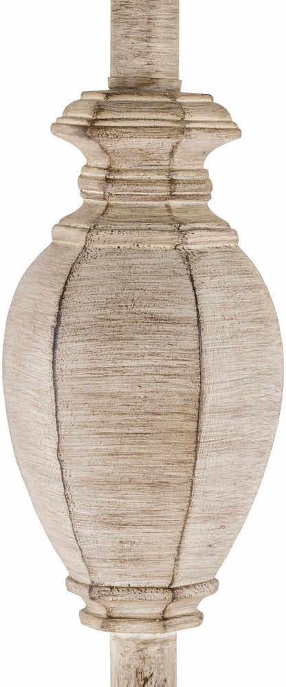Esmeralda Resin Gray & Beige Floor Lamp - Quahog Bay Bedding