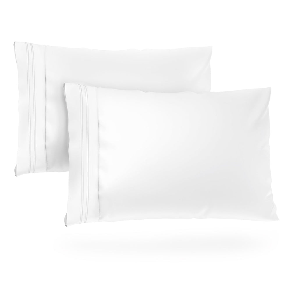 Luxurious Everyday Pillowcase Sets - Durable Microfiber Fabric, Secure Fit, Ultra-Soft - Quahog Bay Bedding