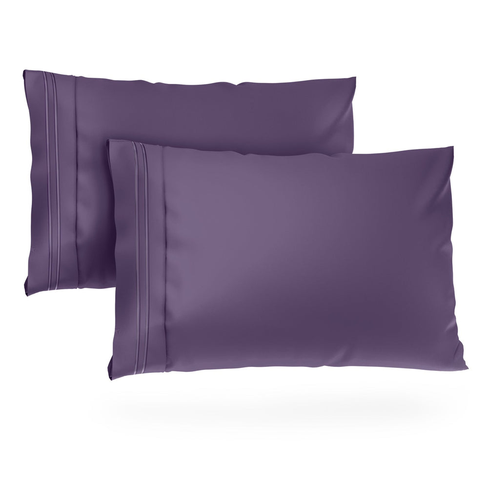 Luxurious Everyday Pillowcase Sets - Durable Microfiber Fabric, Secure Fit, Ultra-Soft - Quahog Bay Bedding