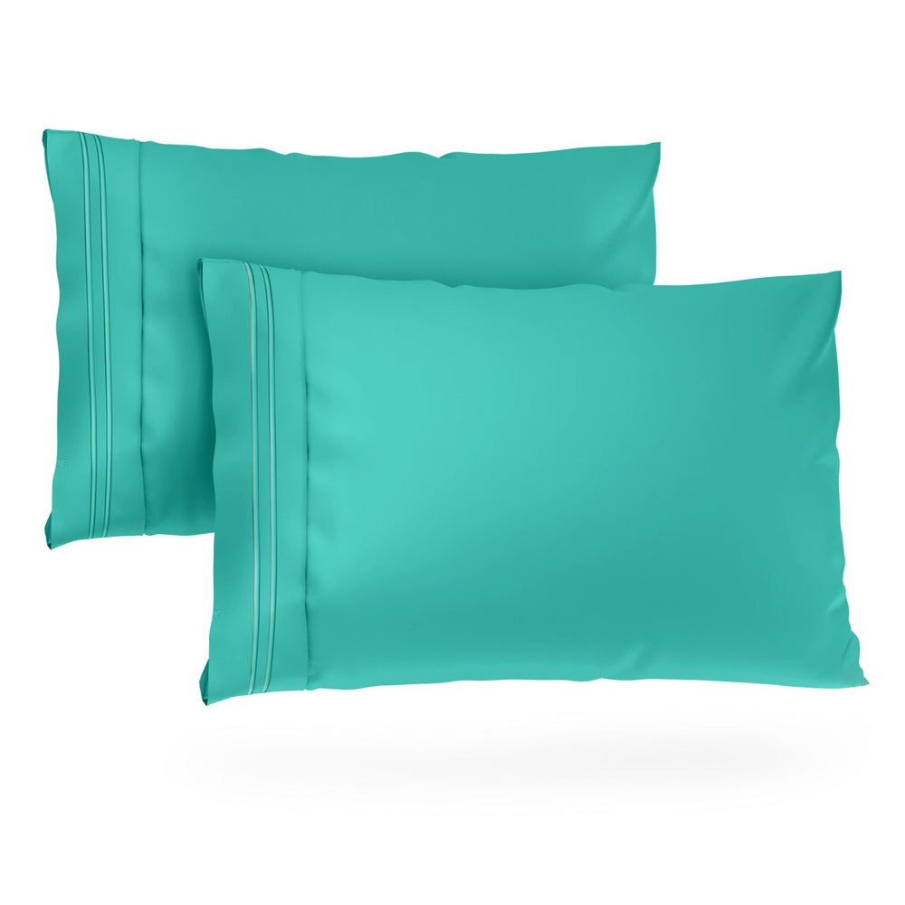 Luxurious Everyday Pillowcase Sets - Durable Microfiber Fabric, Secure Fit, Ultra-Soft - Quahog Bay Bedding