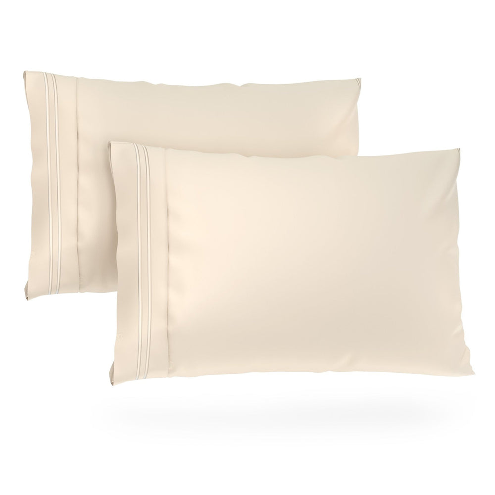 Luxurious Everyday Pillowcase Sets - Durable Microfiber Fabric, Secure Fit, Ultra-Soft - Quahog Bay Bedding