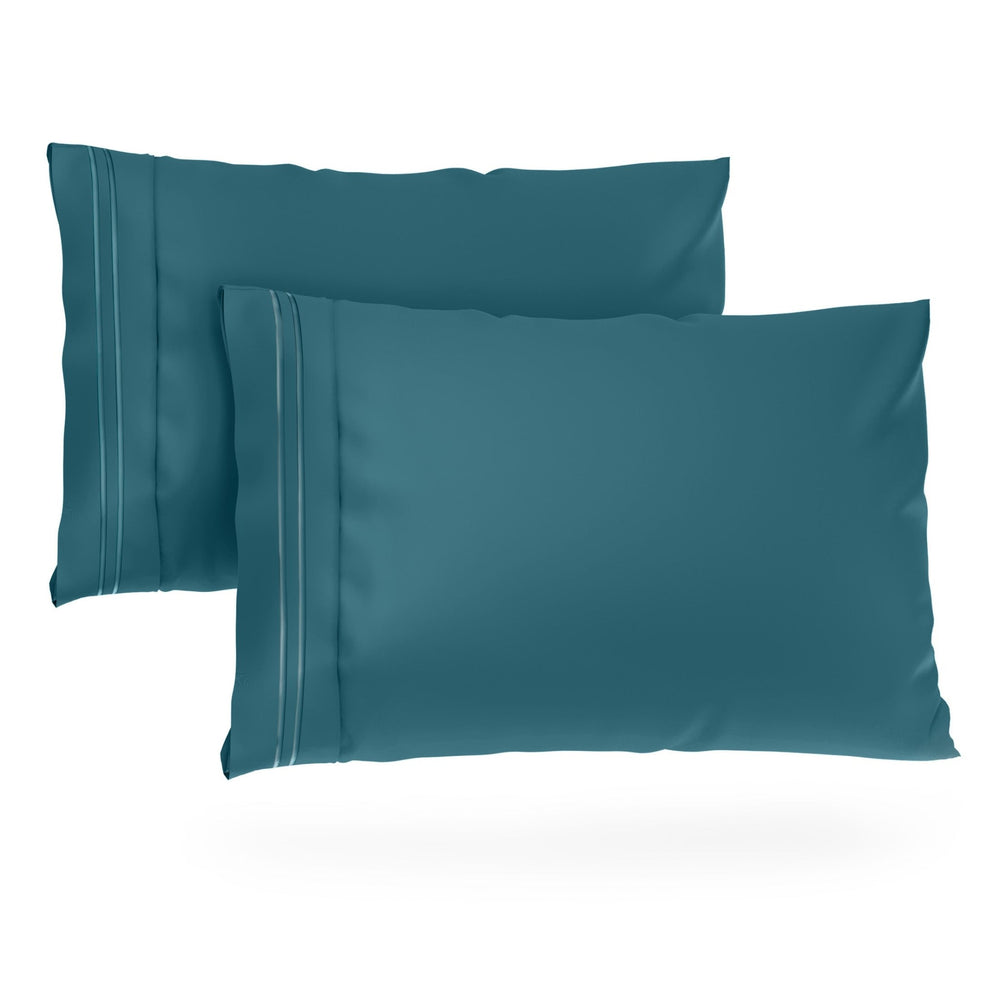 Luxurious Everyday Pillowcase Sets - Durable Microfiber Fabric, Secure Fit, Ultra-Soft - Quahog Bay Bedding