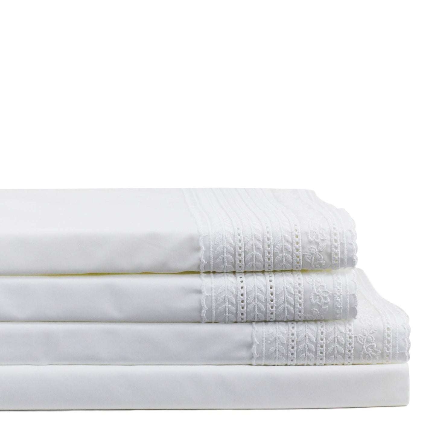 300TC Elizabeth Lace Cotton Percale Sheet Set