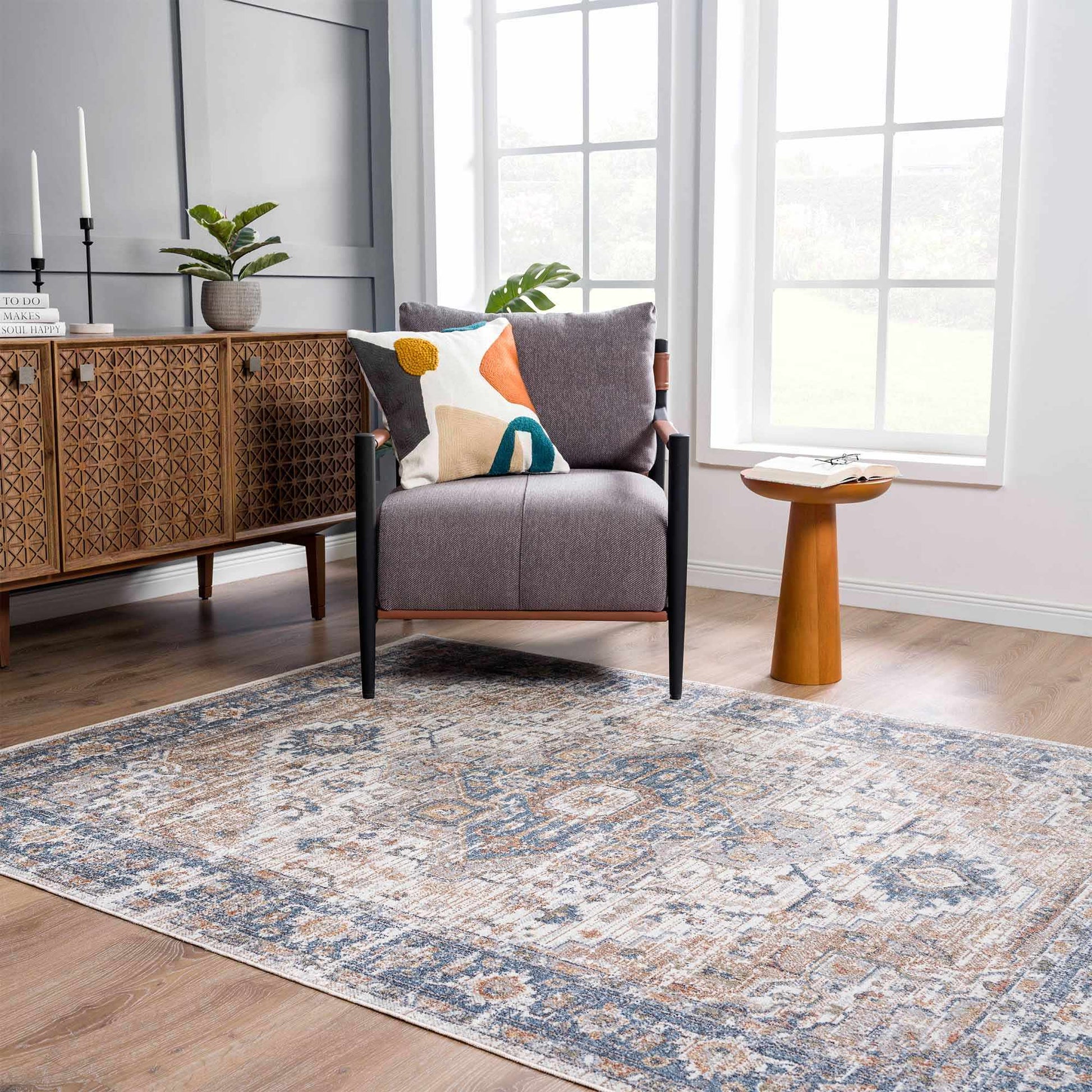 Ezri Flat Pile Washable Rug - Quahog Bay Bedding