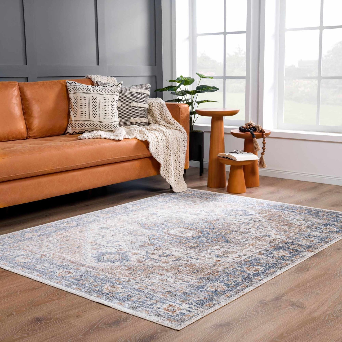 Ezri Flat Pile Washable Rug - Quahog Bay Bedding