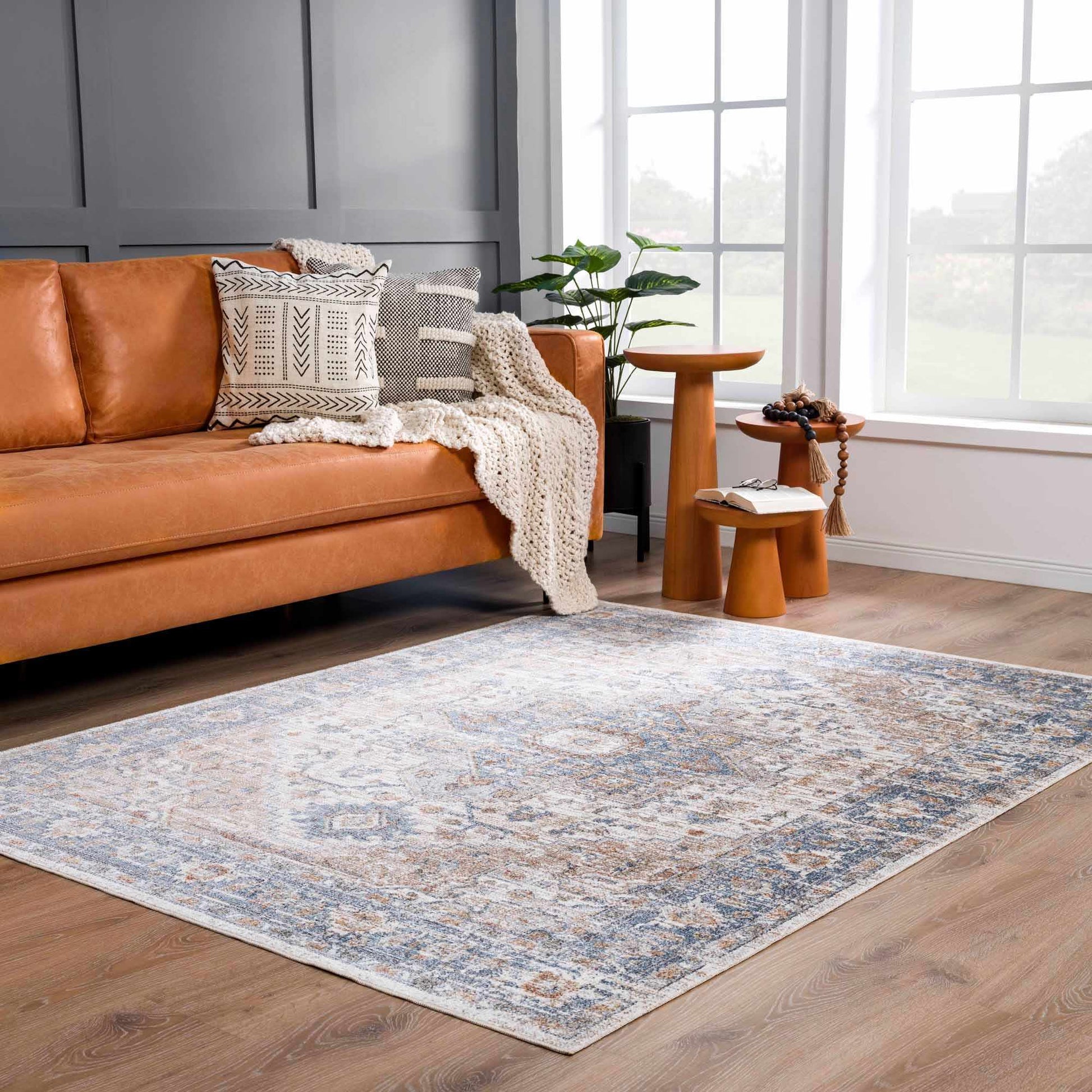 Ezri Flat Pile Washable Rug - Quahog Bay Bedding