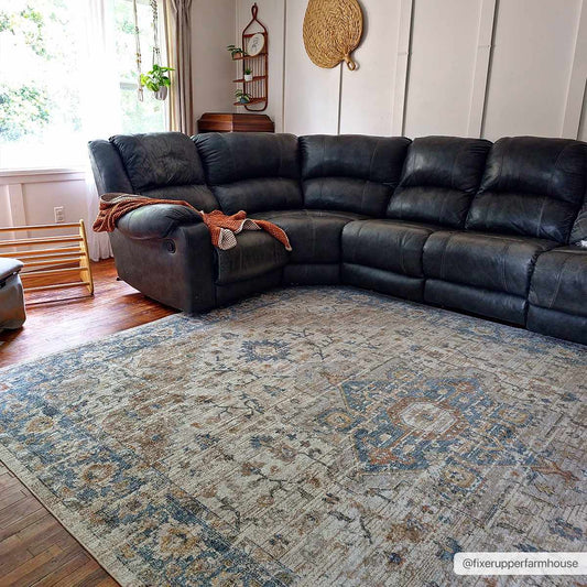 Ezri Flat Pile Washable Rug - Quahog Bay Bedding