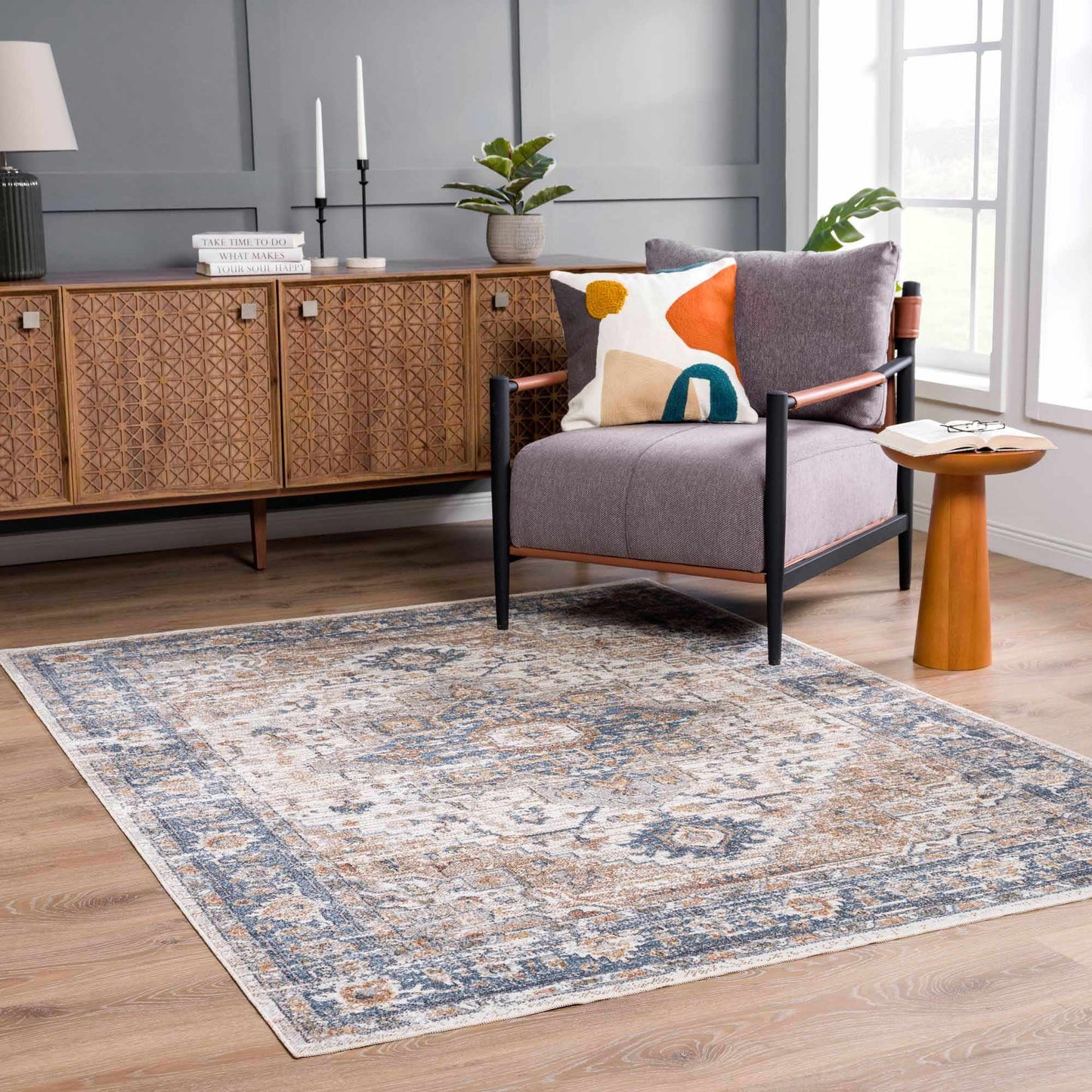 Ezri Flat Pile Washable Rug - Quahog Bay Bedding