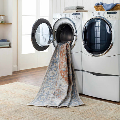 Ezri Rust Washable Area Rug - Quahog Bay Bedding