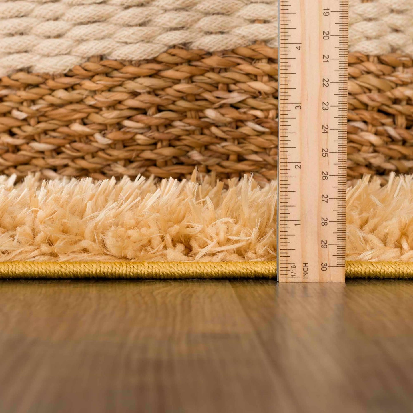 Faina Gold Yellow Washable Shag Rug - Quahog Bay Bedding