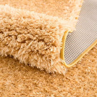 Faina Gold Yellow Washable Shag Rug - Quahog Bay Bedding