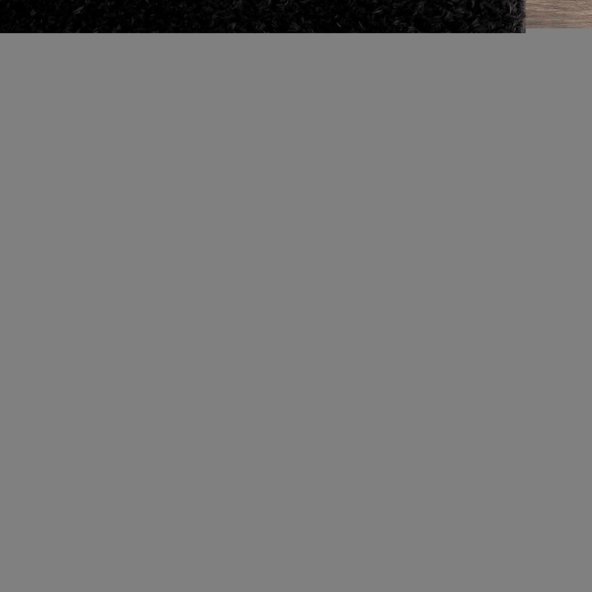 Faina Solid Black Shag Rug Washable - Quahog Bay Bedding