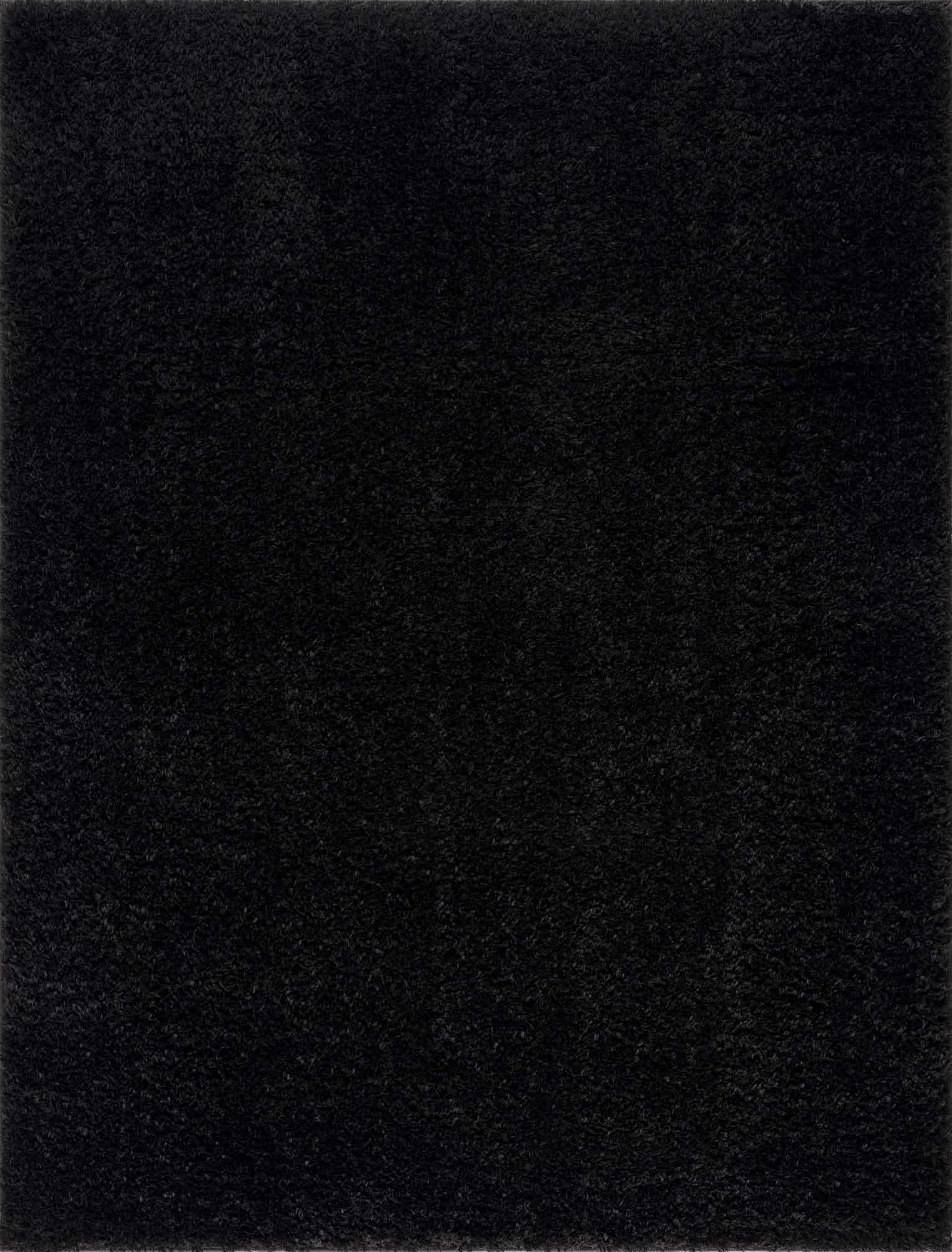 Faina Solid Black Shag Rug Washable - Quahog Bay Bedding