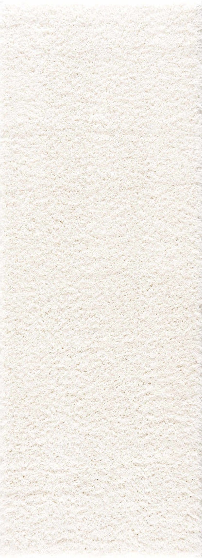 Faina Solid Cream Shag Rug Washable - Quahog Bay Bedding