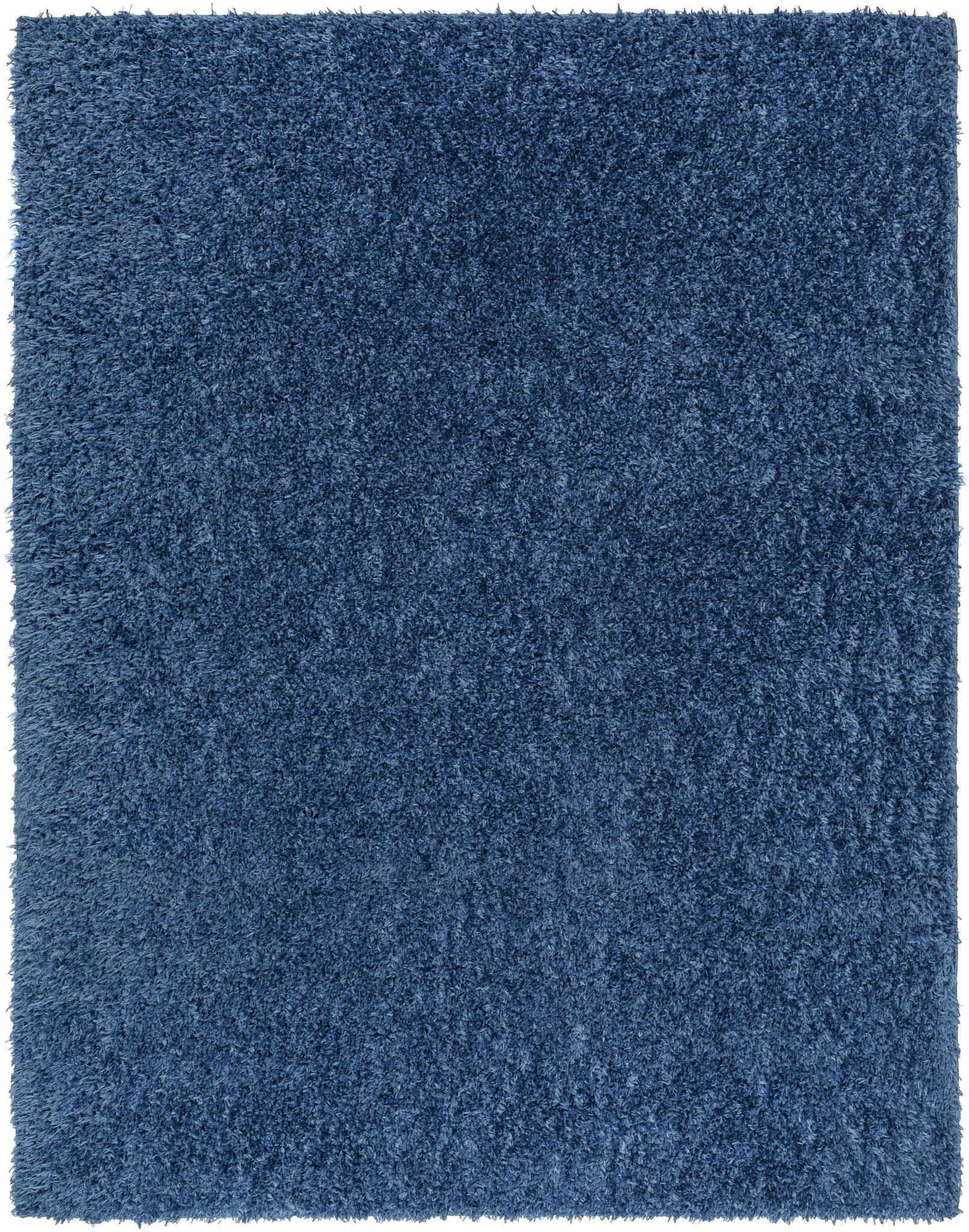 Faina Solid Dark Blue Shag Rug Washable - Quahog Bay Bedding