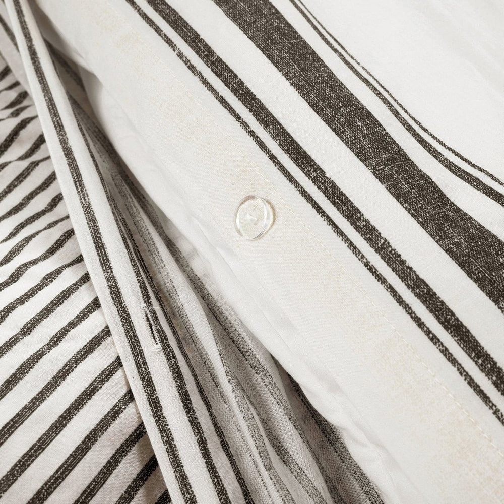 Farmhouse Stripe 100% Cotton Duvet Cover Set - Quahog Bay Bedding