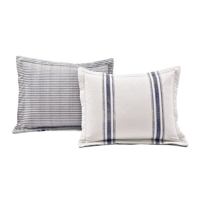Farmhouse Stripe 100% Cotton Duvet Cover Set - Quahog Bay Bedding