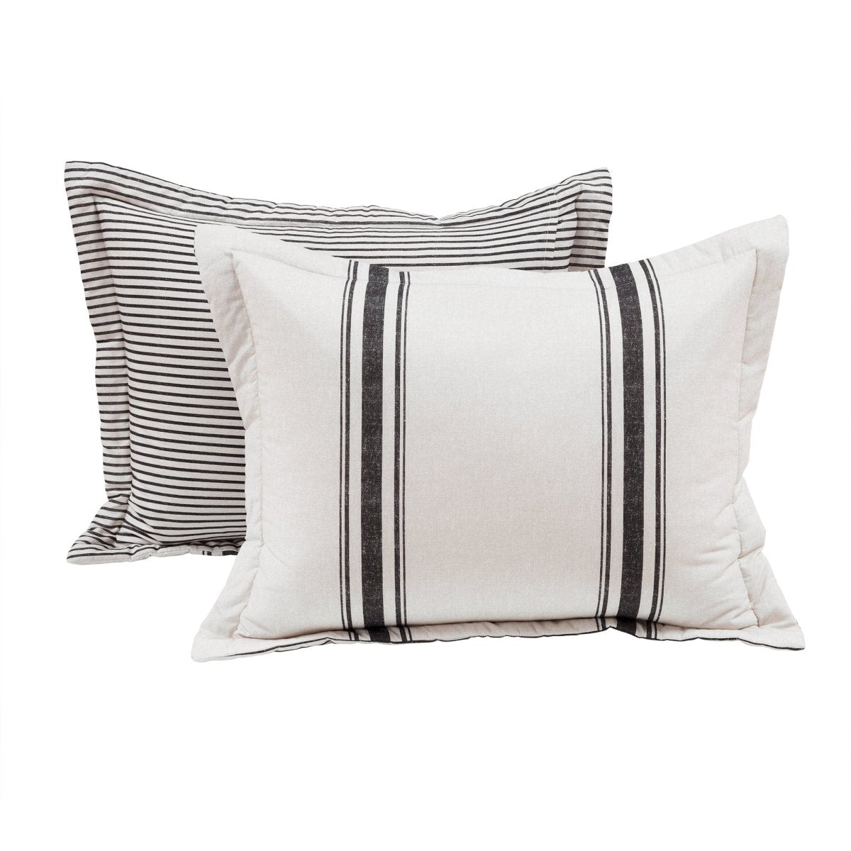 Farmhouse Stripe 100% Cotton Duvet Cover Set - Quahog Bay Bedding