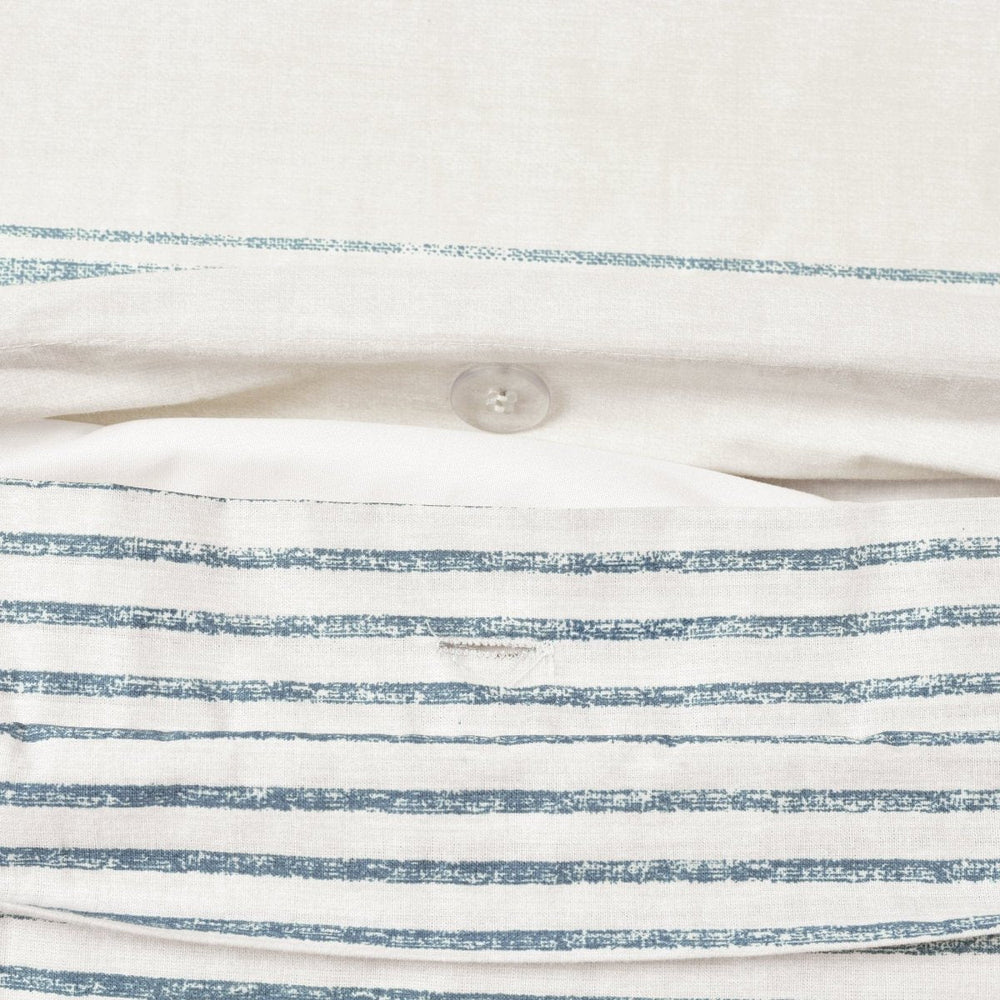 Farmhouse Stripe 100% Cotton Duvet Cover Set - Quahog Bay Bedding