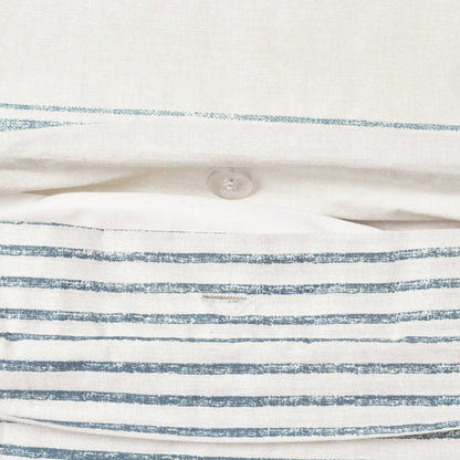 Farmhouse Stripe 100% Cotton Duvet Cover Set - Quahog Bay Bedding