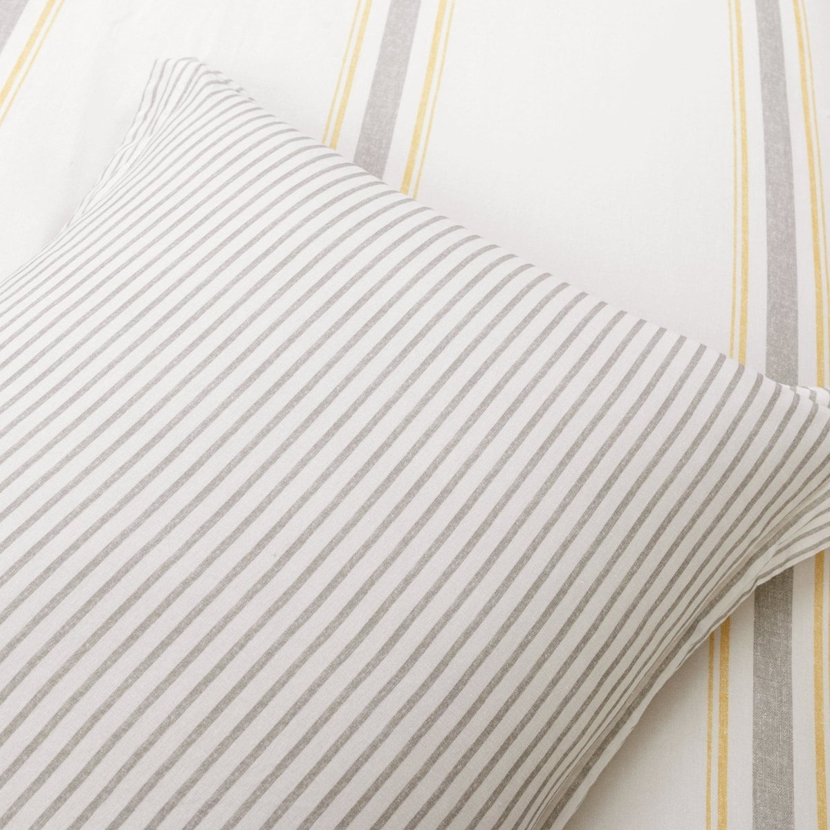 Farmhouse Stripe 100% Cotton Duvet Cover Set - Quahog Bay Bedding