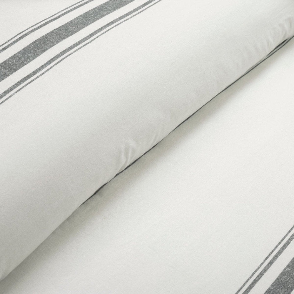 Farmhouse Stripe 100% Cotton Duvet Cover Set - Quahog Bay Bedding
