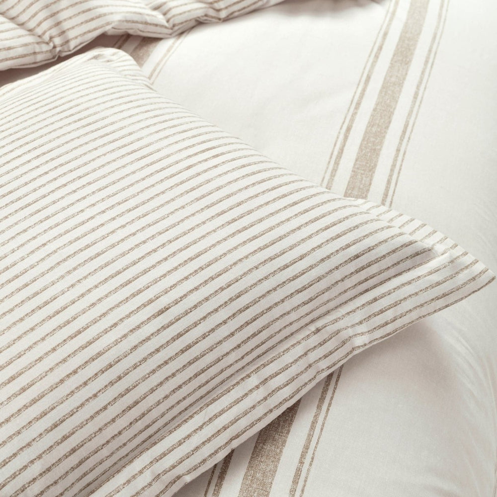 Farmhouse Stripe 100% Cotton Duvet Cover Set - Quahog Bay Bedding