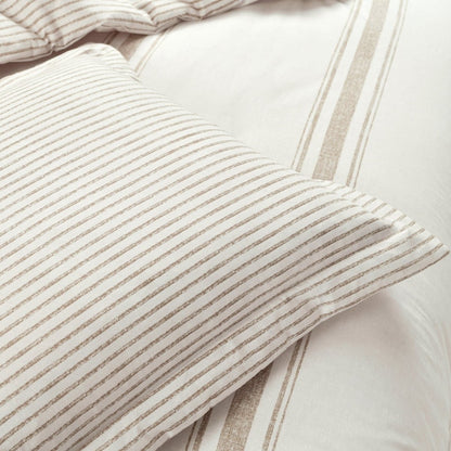 Farmhouse Stripe 100% Cotton Duvet Cover Set - Quahog Bay Bedding