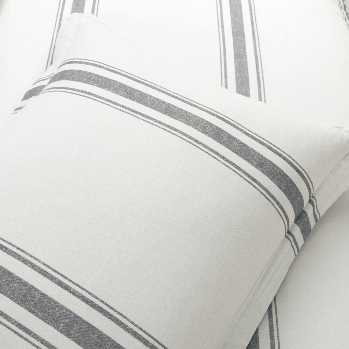 Farmhouse Stripe 100% Cotton Duvet Cover Set - Quahog Bay Bedding