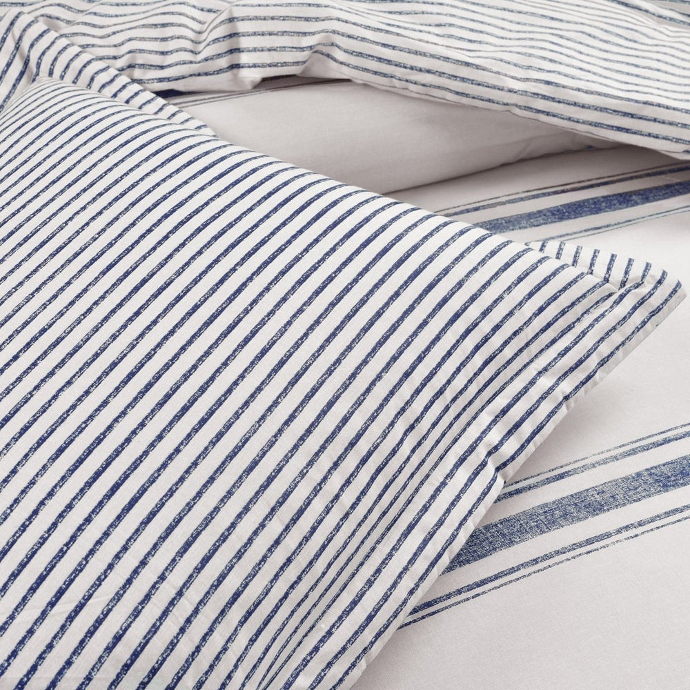 Farmhouse Stripe 100% Cotton Duvet Cover Set - Quahog Bay Bedding