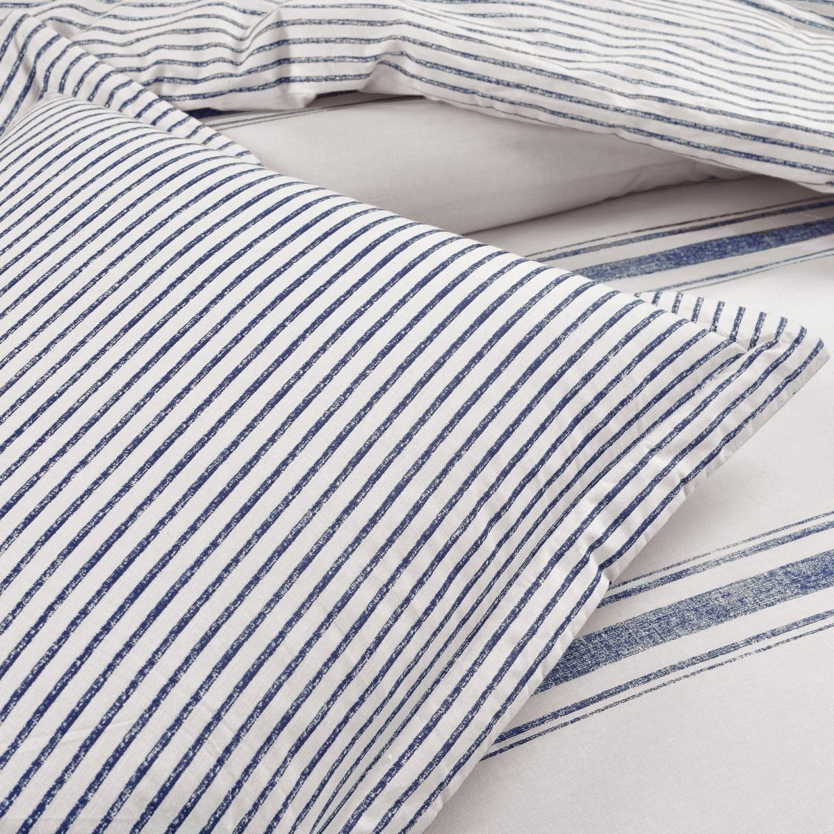 Farmhouse Stripe 100% Cotton Duvet Cover Set - Quahog Bay Bedding