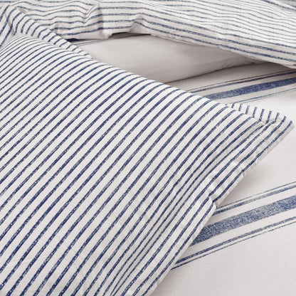 Farmhouse Stripe 100% Cotton Duvet Cover Set - Quahog Bay Bedding