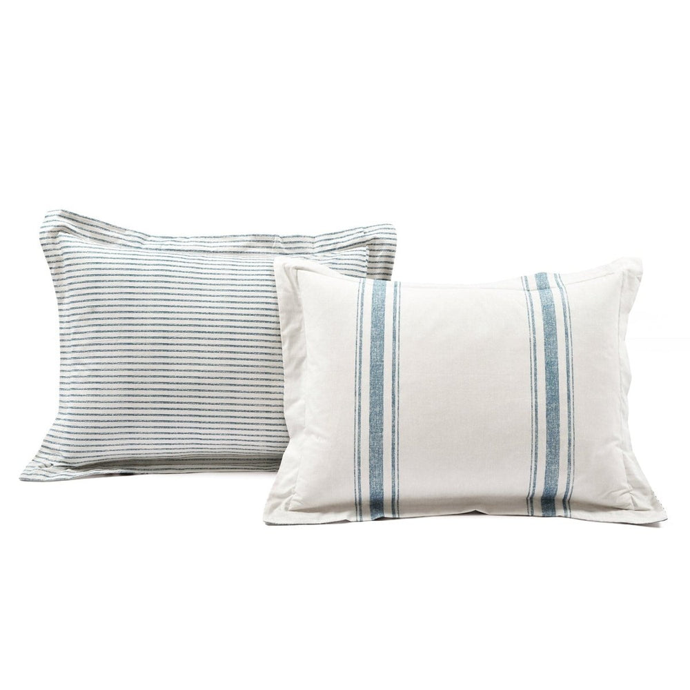 Farmhouse Stripe 100% Cotton Duvet Cover Set - Quahog Bay Bedding