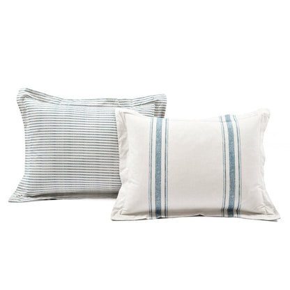 Farmhouse Stripe 100% Cotton Duvet Cover Set - Quahog Bay Bedding