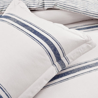 Farmhouse Stripe 100% Cotton Duvet Cover Set - Quahog Bay Bedding