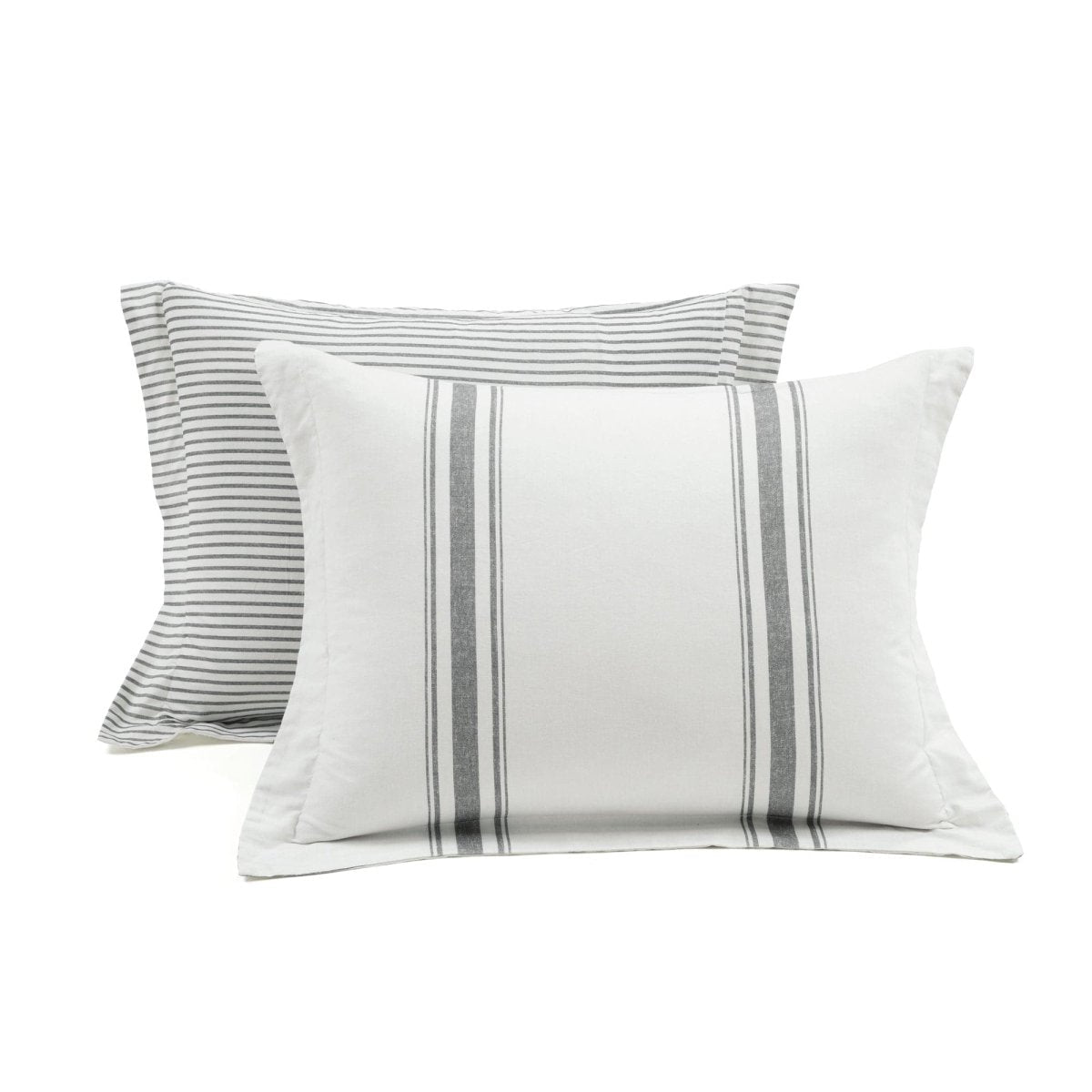Farmhouse Stripe 100% Cotton Duvet Cover Set - Quahog Bay Bedding
