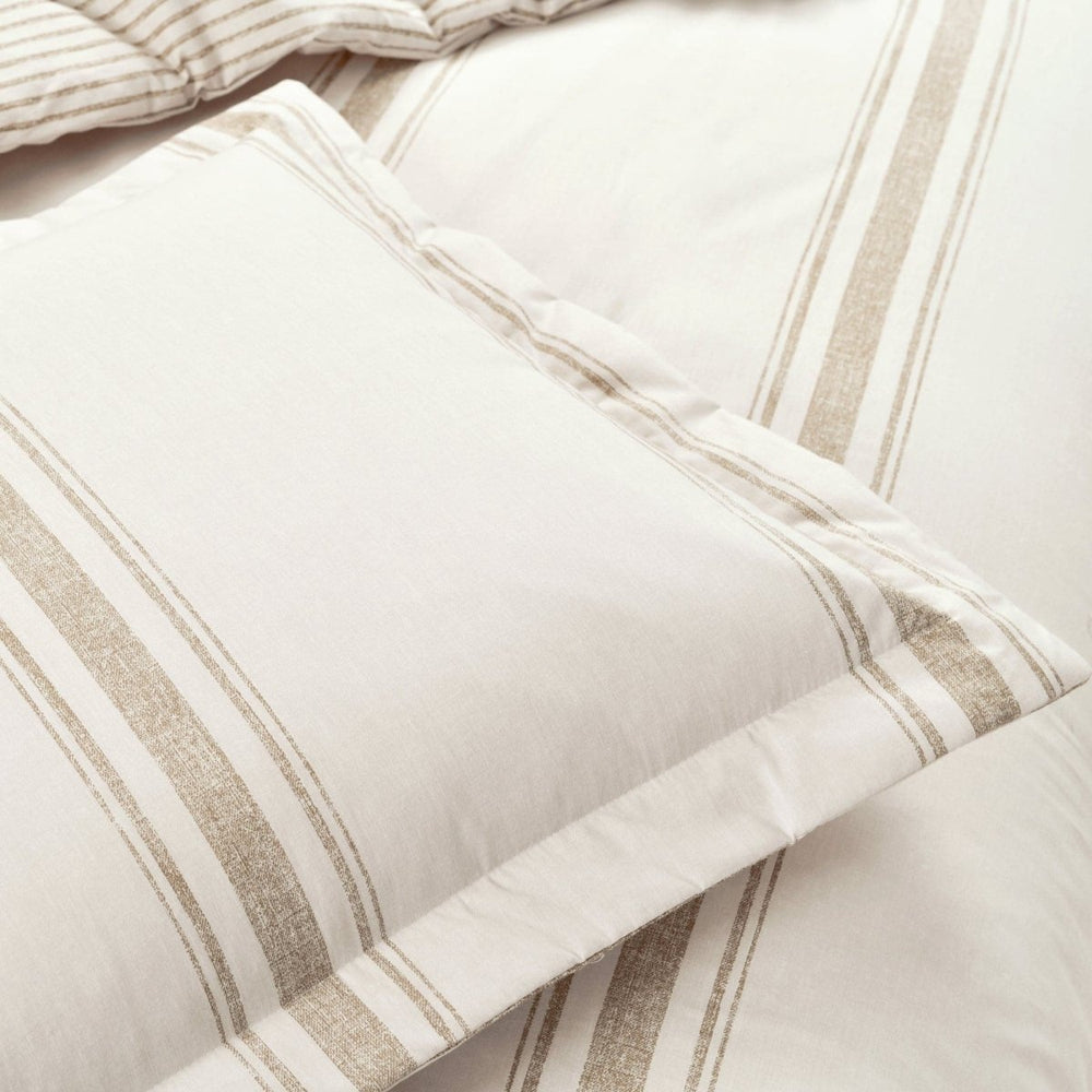 Farmhouse Stripe 100% Cotton Duvet Cover Set - Quahog Bay Bedding
