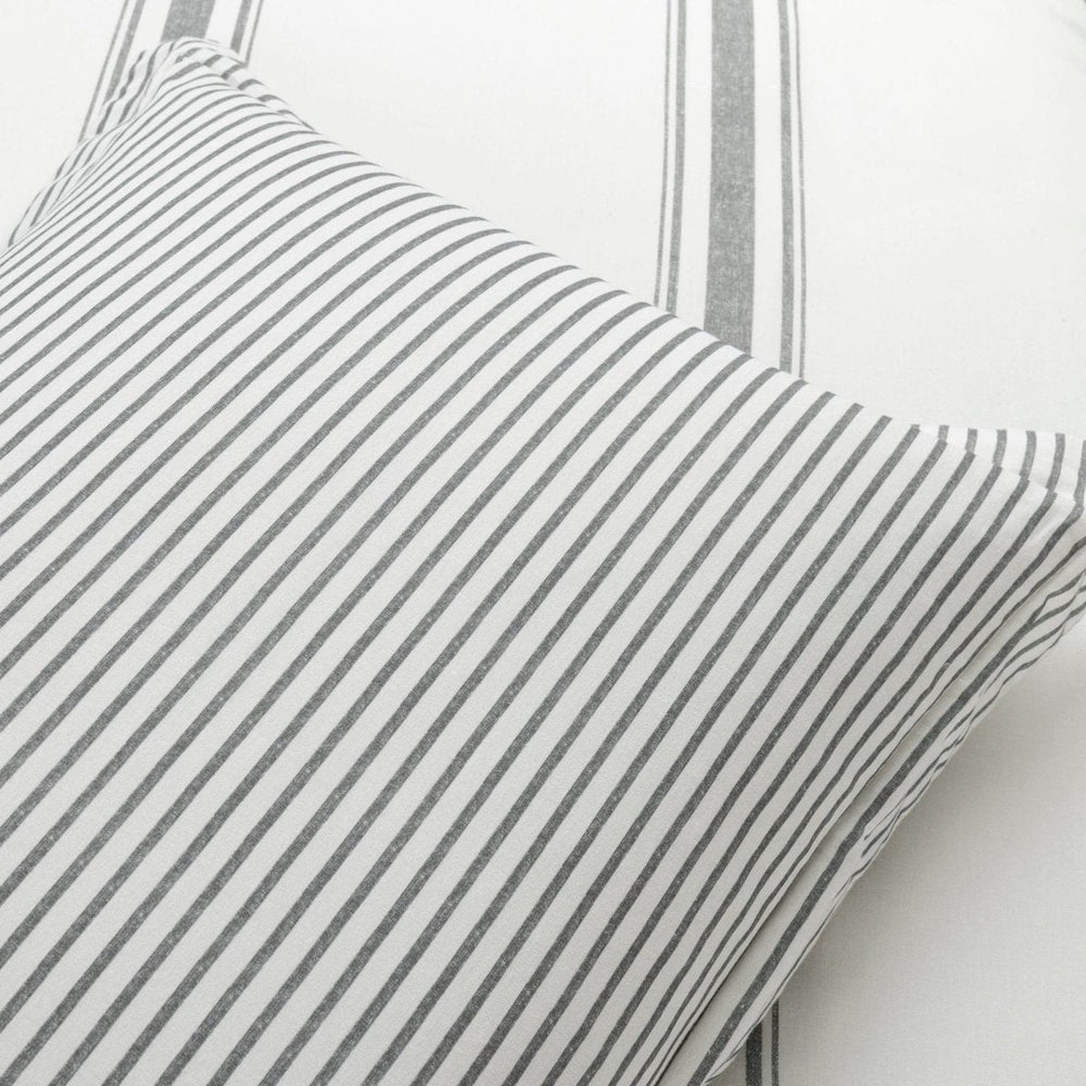Farmhouse Stripe 100% Cotton Duvet Cover Set - Quahog Bay Bedding