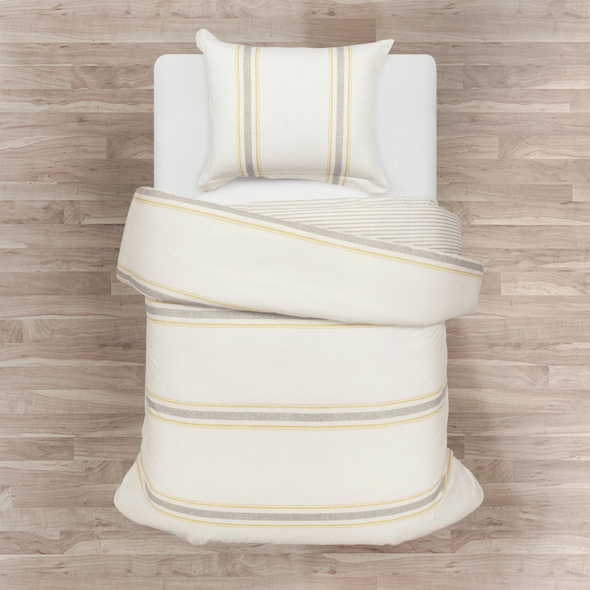 Farmhouse Stripe 100% Cotton Duvet Cover Set - Quahog Bay Bedding