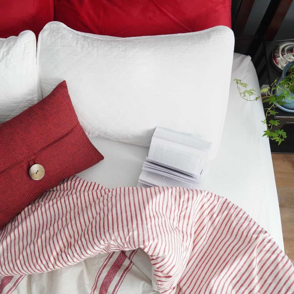 Farmhouse Stripe Reversible Comforter Set - Quahog Bay Bedding