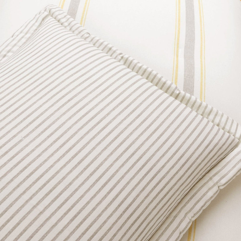 Farmhouse Stripe Reversible Comforter Set - Quahog Bay Bedding